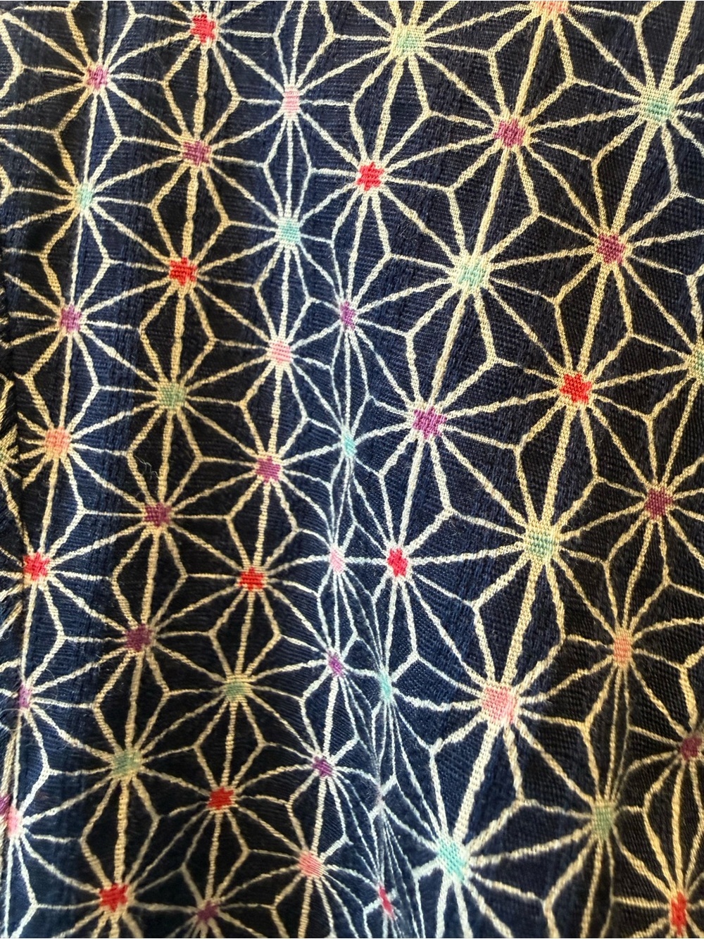 Antoine & Lili Paris 100% Cotton Wrap Blouse Navy Funky Geometric Print Size S - Picture 5 of 8